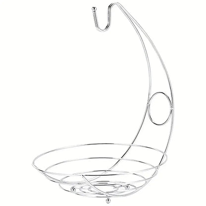 Metal Fruit Basket With Banana Hanger Hook 1pc