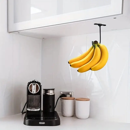 Banana Holder Under Cabinet Metal Hook Black 1pc