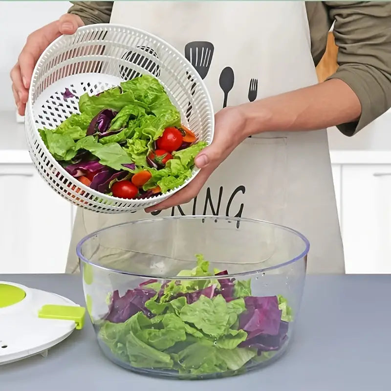 Easy Spin Salad Spinner Vegetable Fruit Dryer Lettuce Drainer Colander