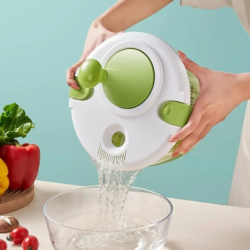 Easy Spin Salad Spinner Vegetable Fruit Dryer Lettuce Drainer Colander