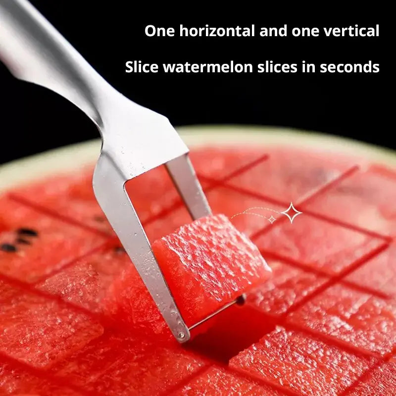 2-in-1 Watermelon Slicer Portable Stainless Steel